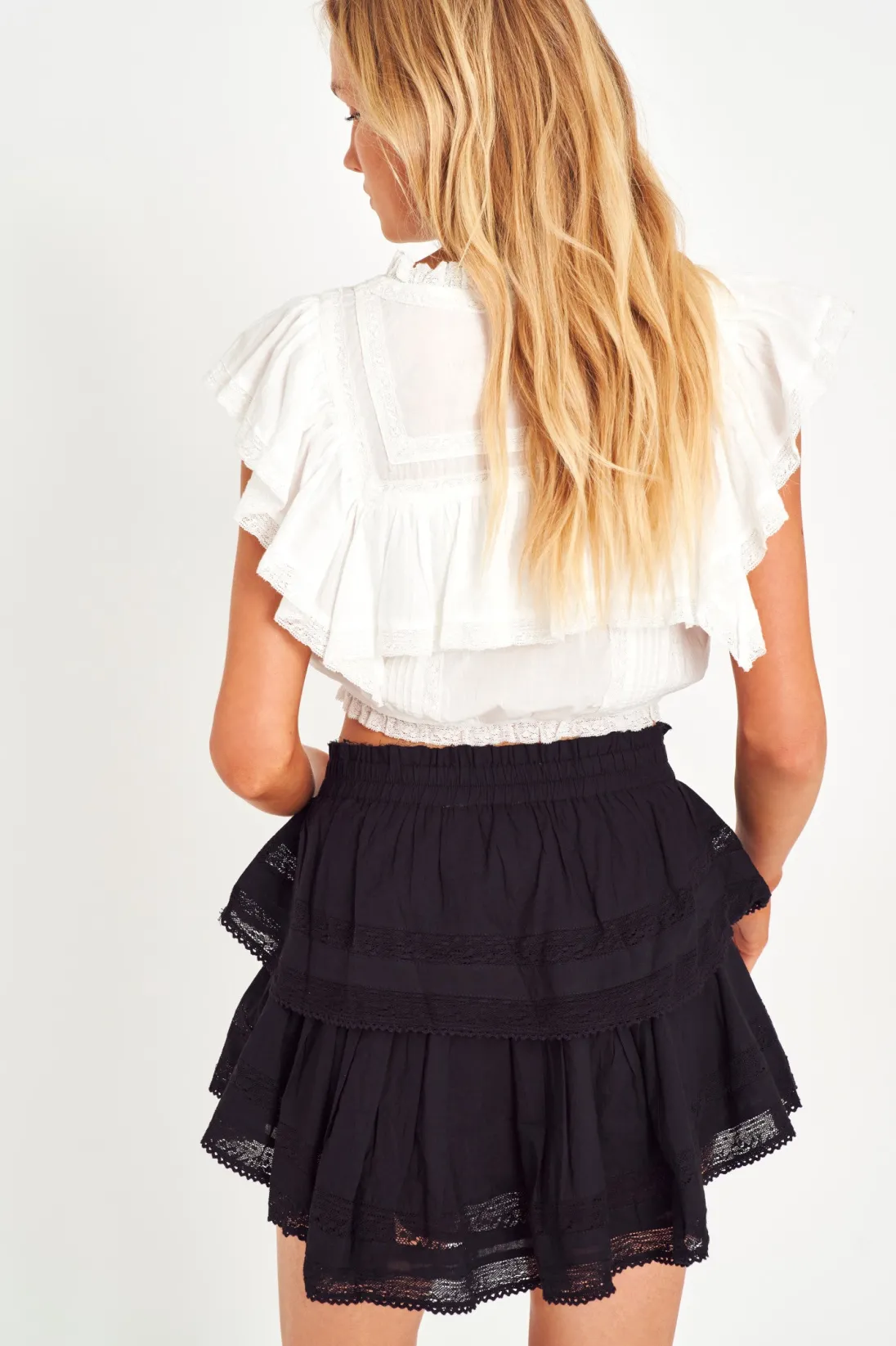 Women LoveShackFancy Ruffle Mini Heritage Skirt