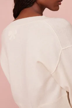 Women LoveShackFancy Sansa Cashmere Bow Pullover