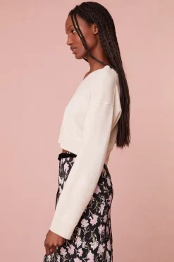 Women LoveShackFancy Sansa Cashmere Bow Pullover