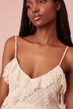 Women LoveShackFancy Saturn Embroidered Cami Top