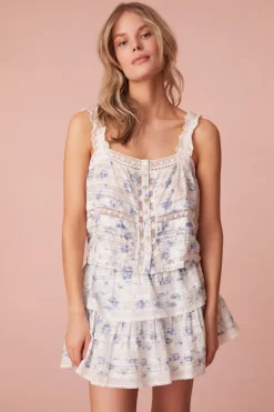 Women LoveShackFancy Sully Floral Tank Top