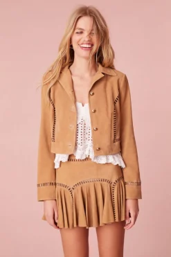 Women LoveShackFancy Willie Suede Jacket