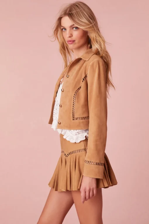 Women LoveShackFancy Willie Suede Jacket