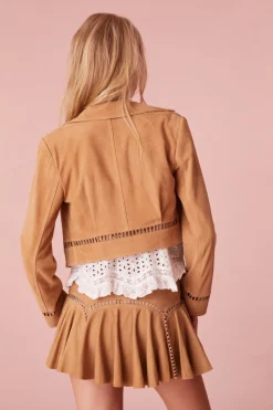 Women LoveShackFancy Willie Suede Jacket